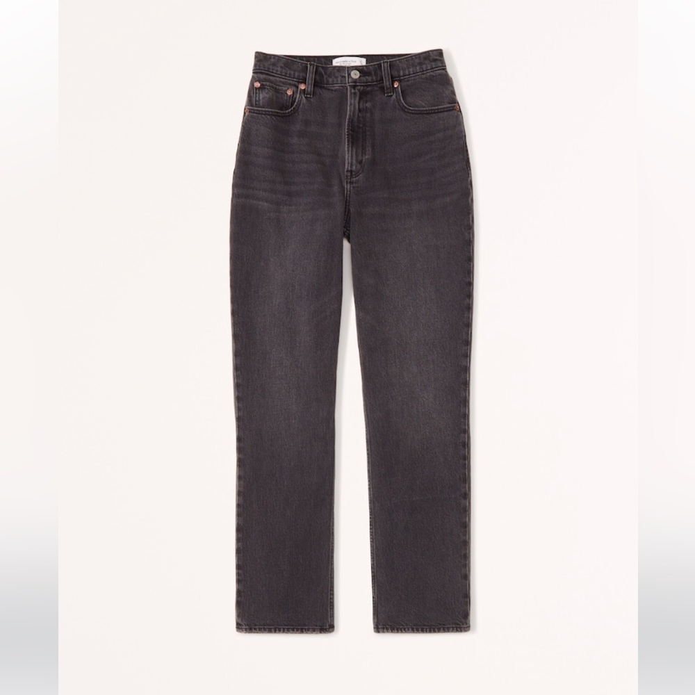Abercrombie 90s curve love ultra high rise straight black